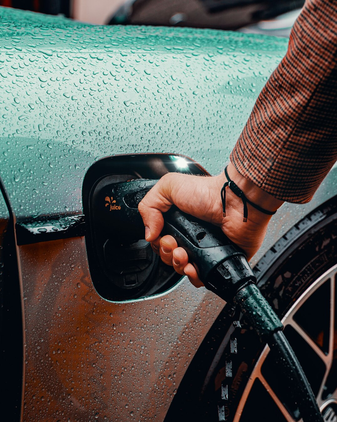 luxury electric car charging