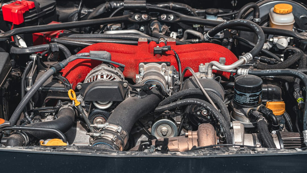 Close up of a high performance engine bay