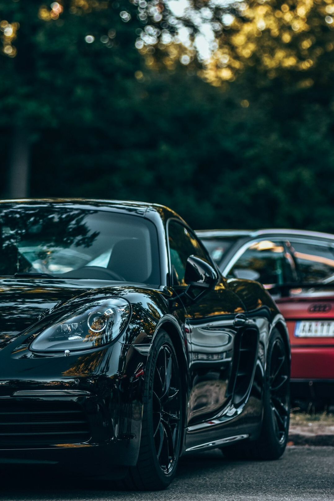 luxury car parked