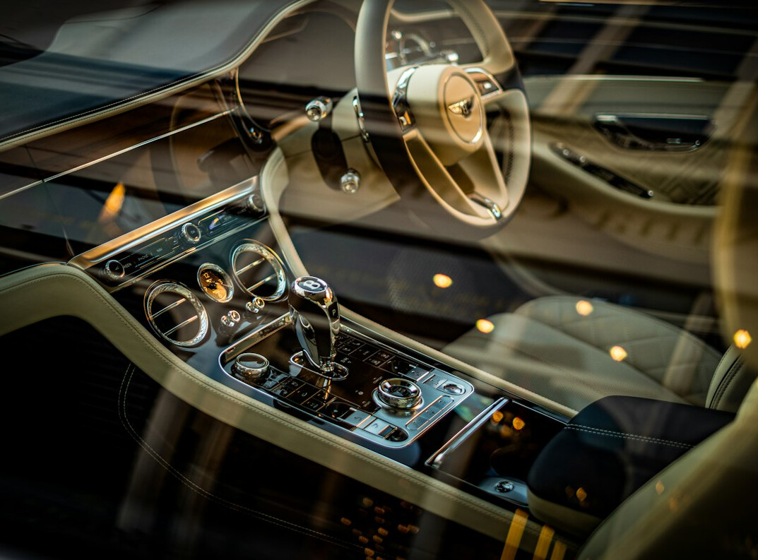 luxury car interior detail